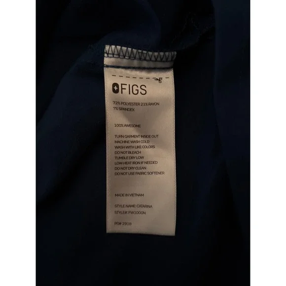 Figs women's scrub top Medium Catarina‎ style dark greenish blue - Picture 4 of 4